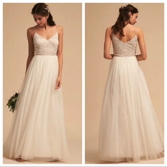 BHLDN Dresses Nwot Bhldn Violetta Wedding Dress W Beads Tulle